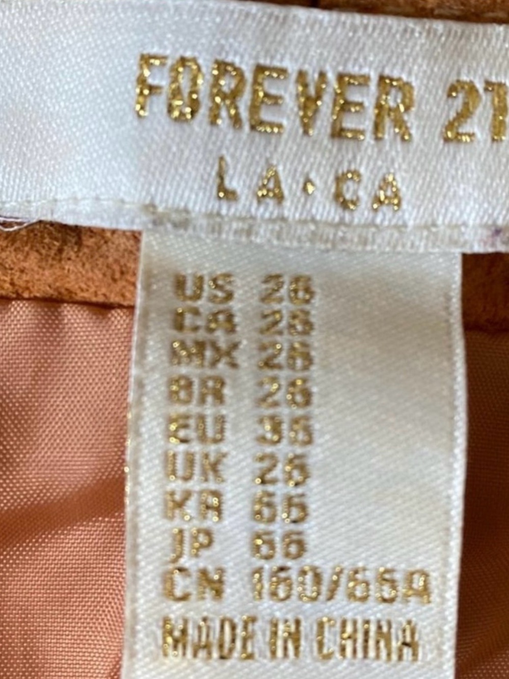 Forever 21 Suede-Look Mini Skirt in Cognac - Picture 5 of 5